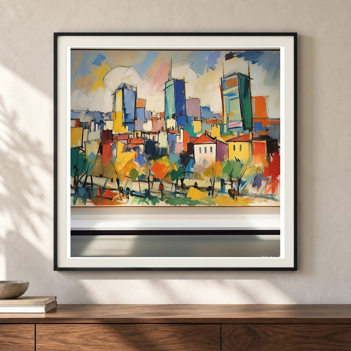 City Landscape 1955 By Joan Mitchell IV shown in a styled interior