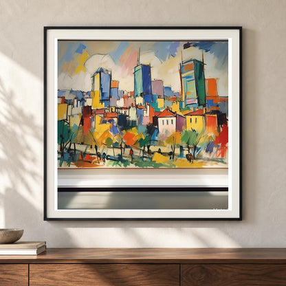 City Landscape 1955 By Joan Mitchell IV shown in a styled interior