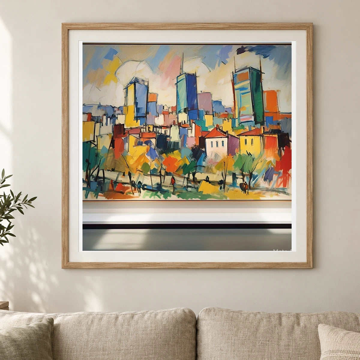 City Landscape 1955 By Joan Mitchell IV shown in a styled interior