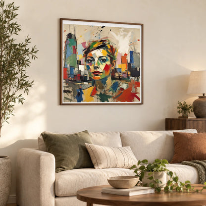 City Landscape 1955 By Joan Mitchell V shown in a styled interior