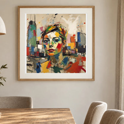 City Landscape 1955 By Joan Mitchell V shown in a styled interior
