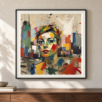 City Landscape 1955 By Joan Mitchell V shown in a styled interior