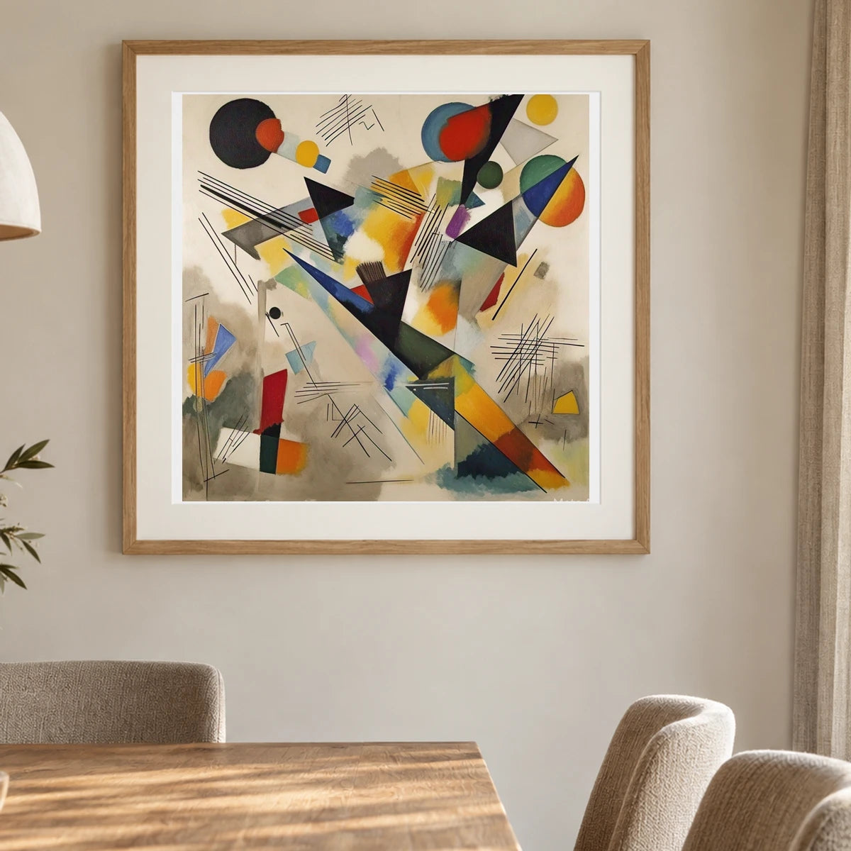 Composition Vii 1913 A Vibrant Dynamic Piece shown in a styled interior