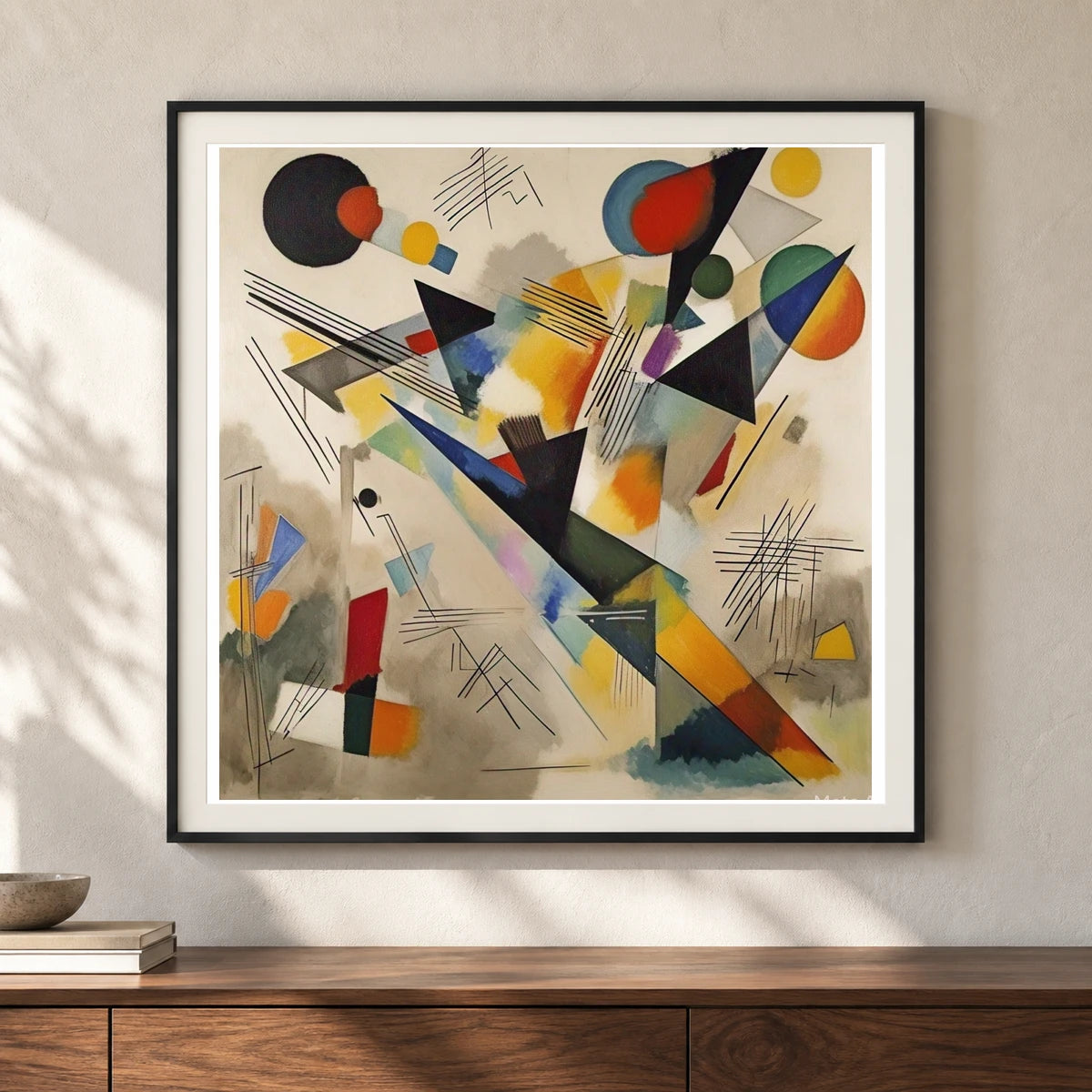 Composition Vii 1913 A Vibrant Dynamic Piece shown in a styled interior