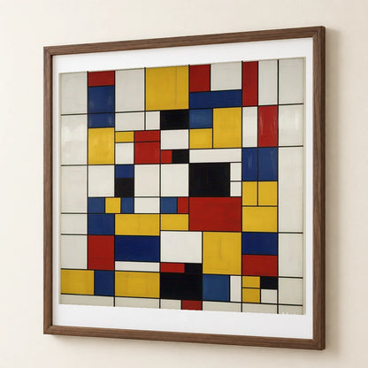 Composition With Red Yellow And Blue abstract art print by SaamCrafts