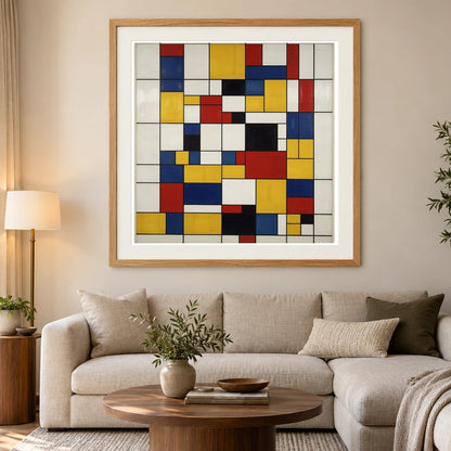 Composition With Red Yellow And Blue abstract art print by SaamCrafts