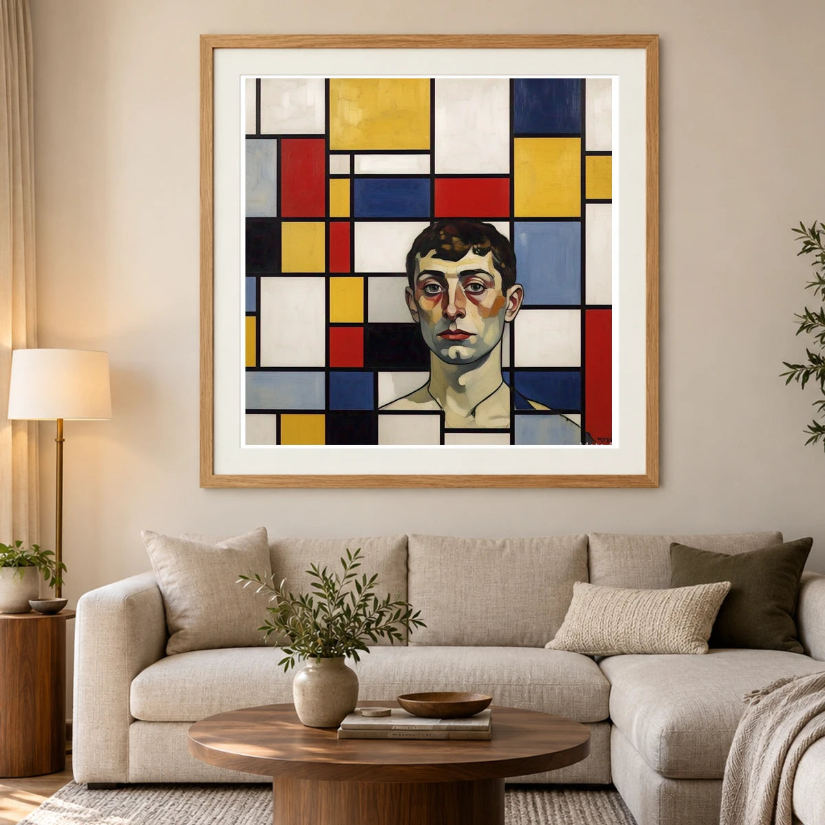 Composition With Red Yellow And Blue II abstract art print by SaamCrafts