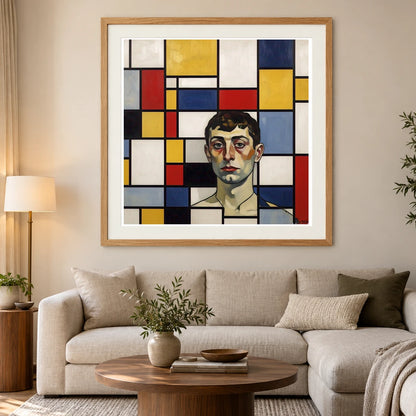 Composition With Red Yellow And Blue II abstract art print by SaamCrafts
