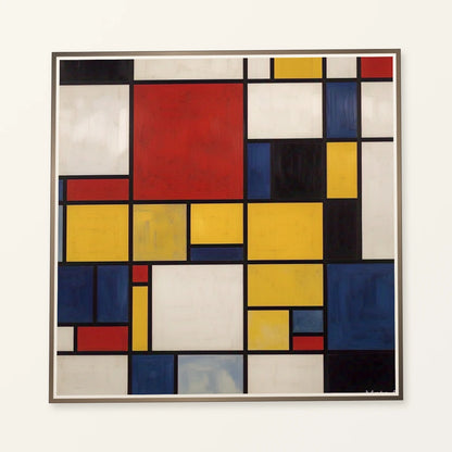 Composition With Red Yellow And Blue IV abstract art print by SaamCrafts