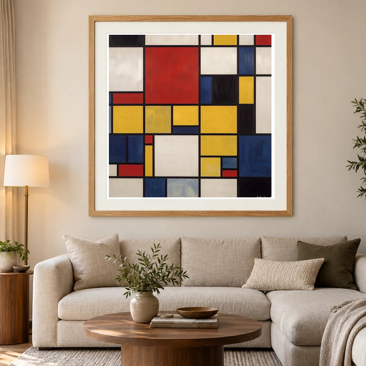 Composition With Red Yellow And Blue IV abstract art print by SaamCrafts