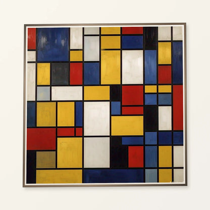 Composition With Red Yellow And Blue V abstract art print by SaamCrafts
