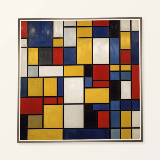 Composition With Red Yellow And Blue V abstract art print by SaamCrafts