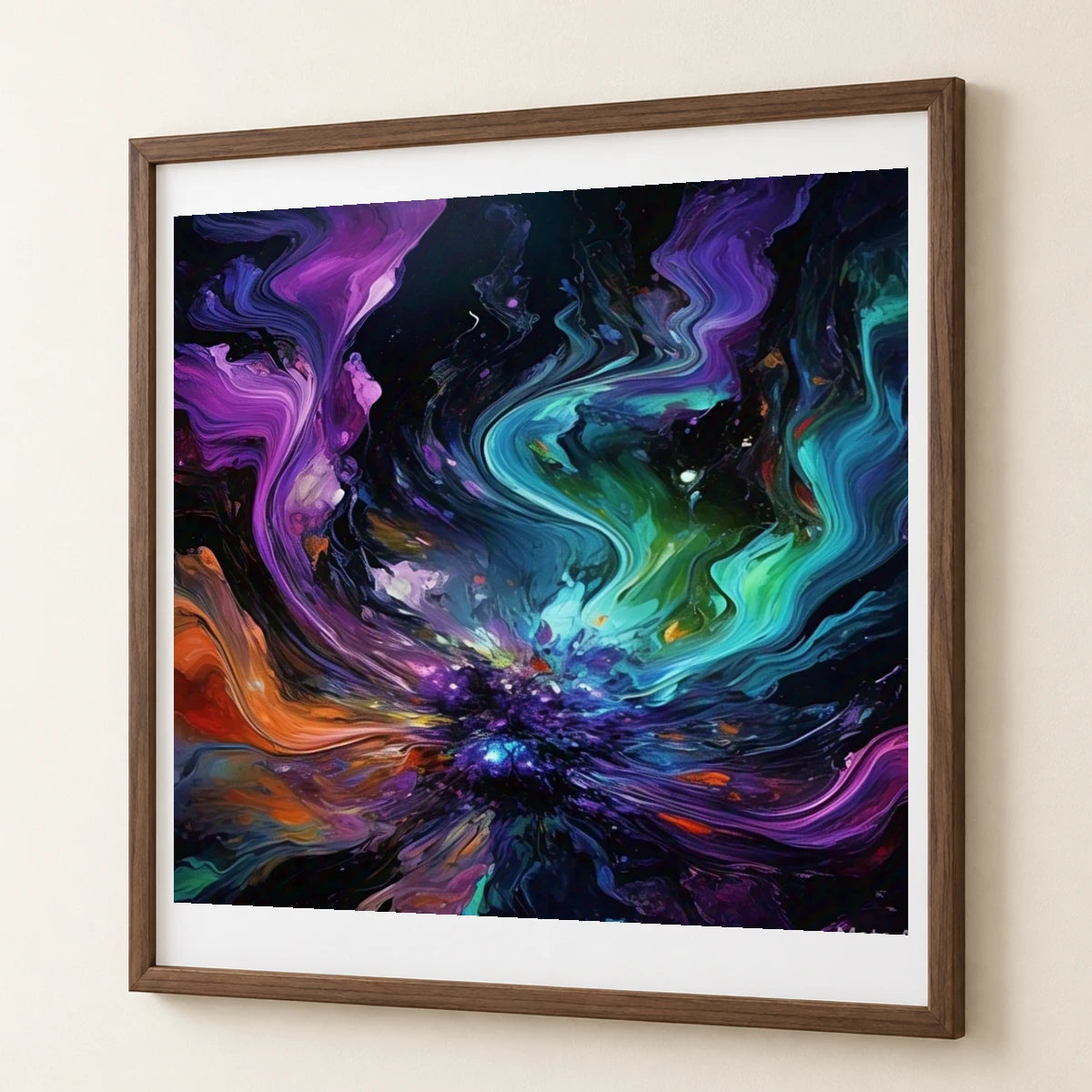 Cosmic Bloom Abstract Painting With Soft Swirling II abstract art print by SaamCrafts