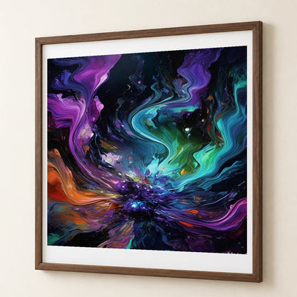 Cosmic Bloom Abstract Painting With Soft Swirling II abstract art print by SaamCrafts