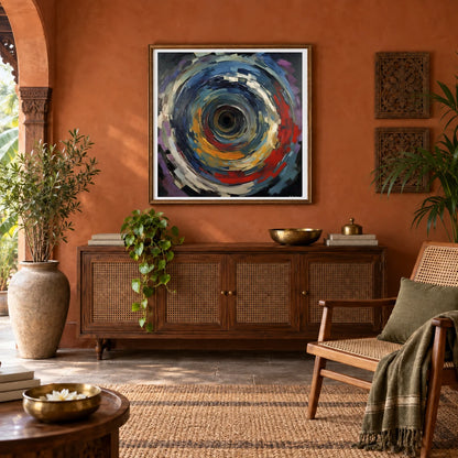 Echoing Void Abstract Expressionist Painting abstract art print by SaamCrafts