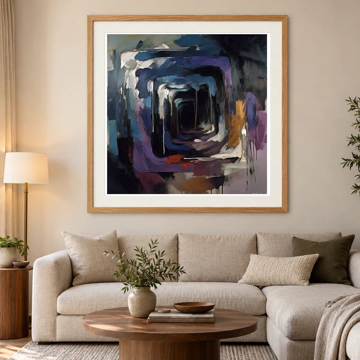 Echoing Void Abstract Expressionist Painting II abstract art print by SaamCrafts