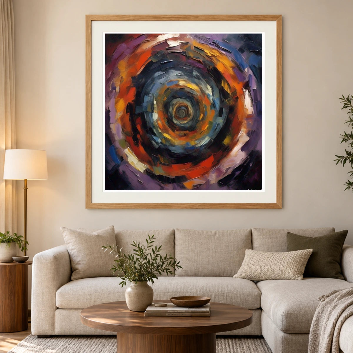 Echoing Void Abstract Expressionist Painting III abstract art print by SaamCrafts