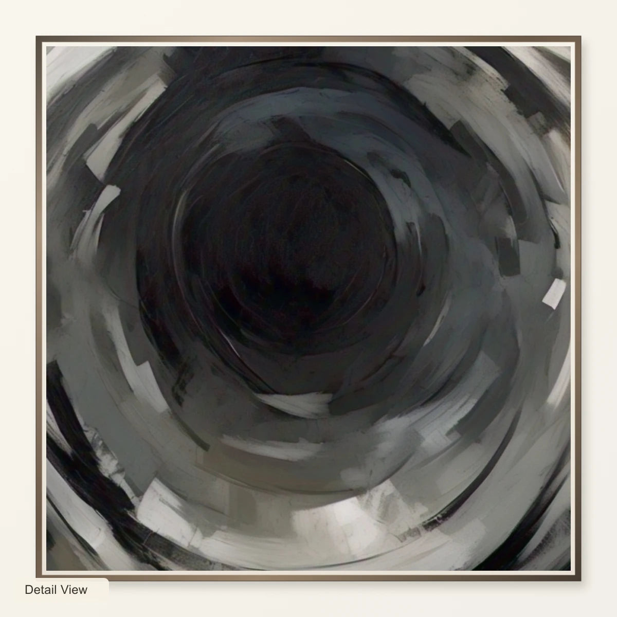 Echoing Void Abstract Expressionist Painting In Grayscale artwork detail view