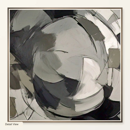 Echoing Void Abstract Expressionist Painting In Grayscale II artwork detail view