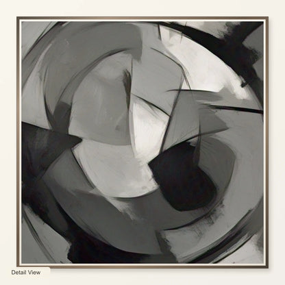Echoing Void Abstract Expressionist Painting In Grayscale III artwork detail view