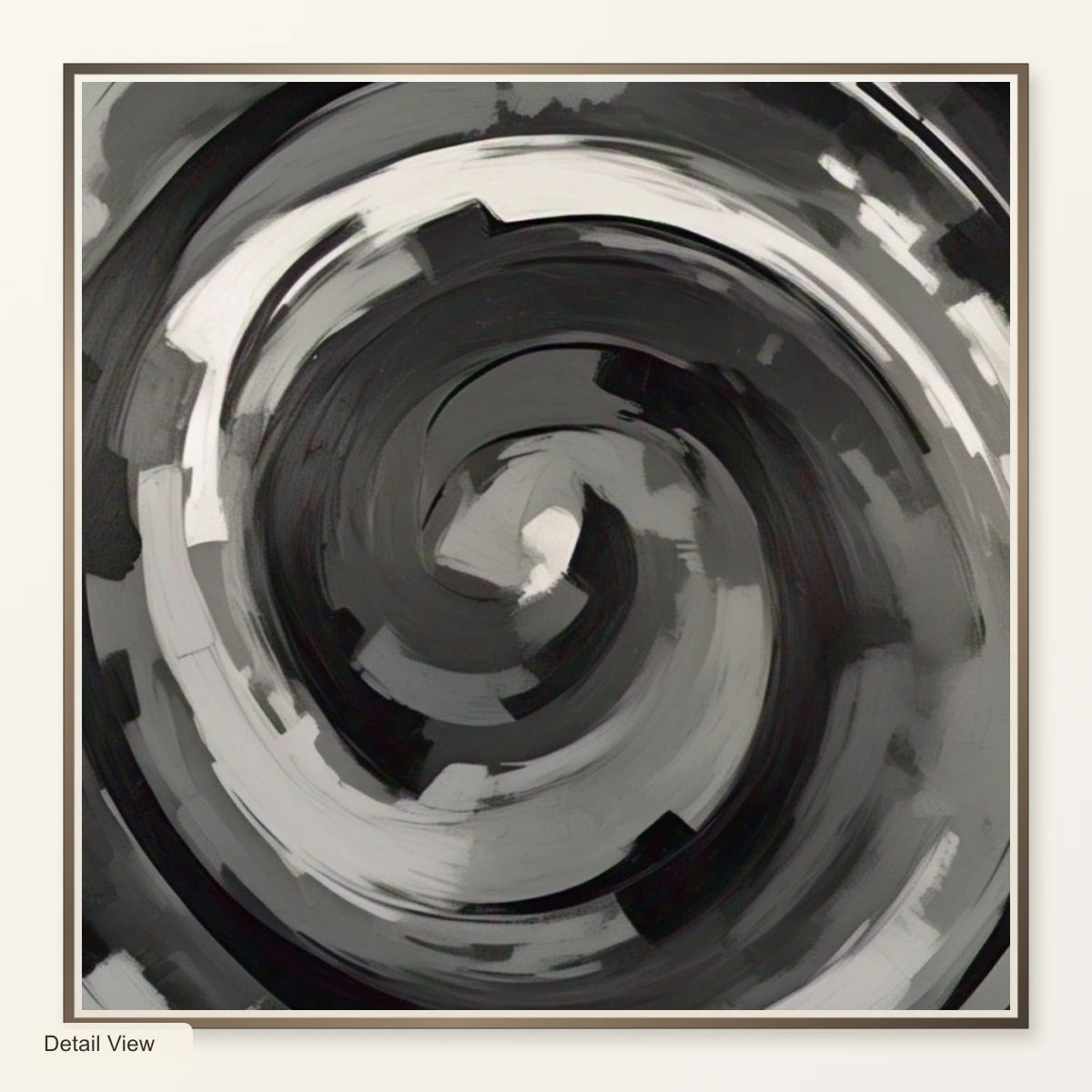 Echoing Void Abstract Expressionist Painting In Grayscale V artwork detail view