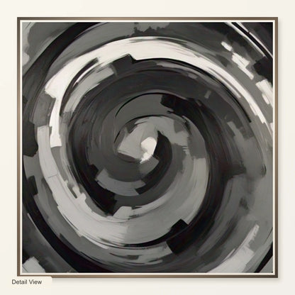 Echoing Void Abstract Expressionist Painting In Grayscale V artwork detail view