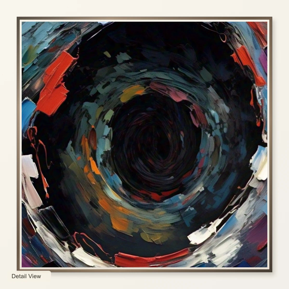 Emotive Abyss Abstract Expressionist Painting artwork detail view