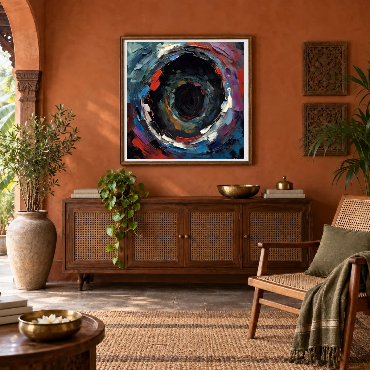 Emotive Abyss Abstract Expressionist Painting abstract art print by SaamCrafts
