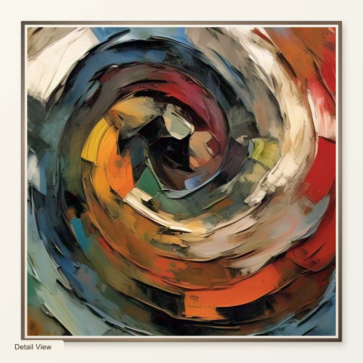 Emotive Abyss Abstract Expressionist Painting With Less artwork detail view