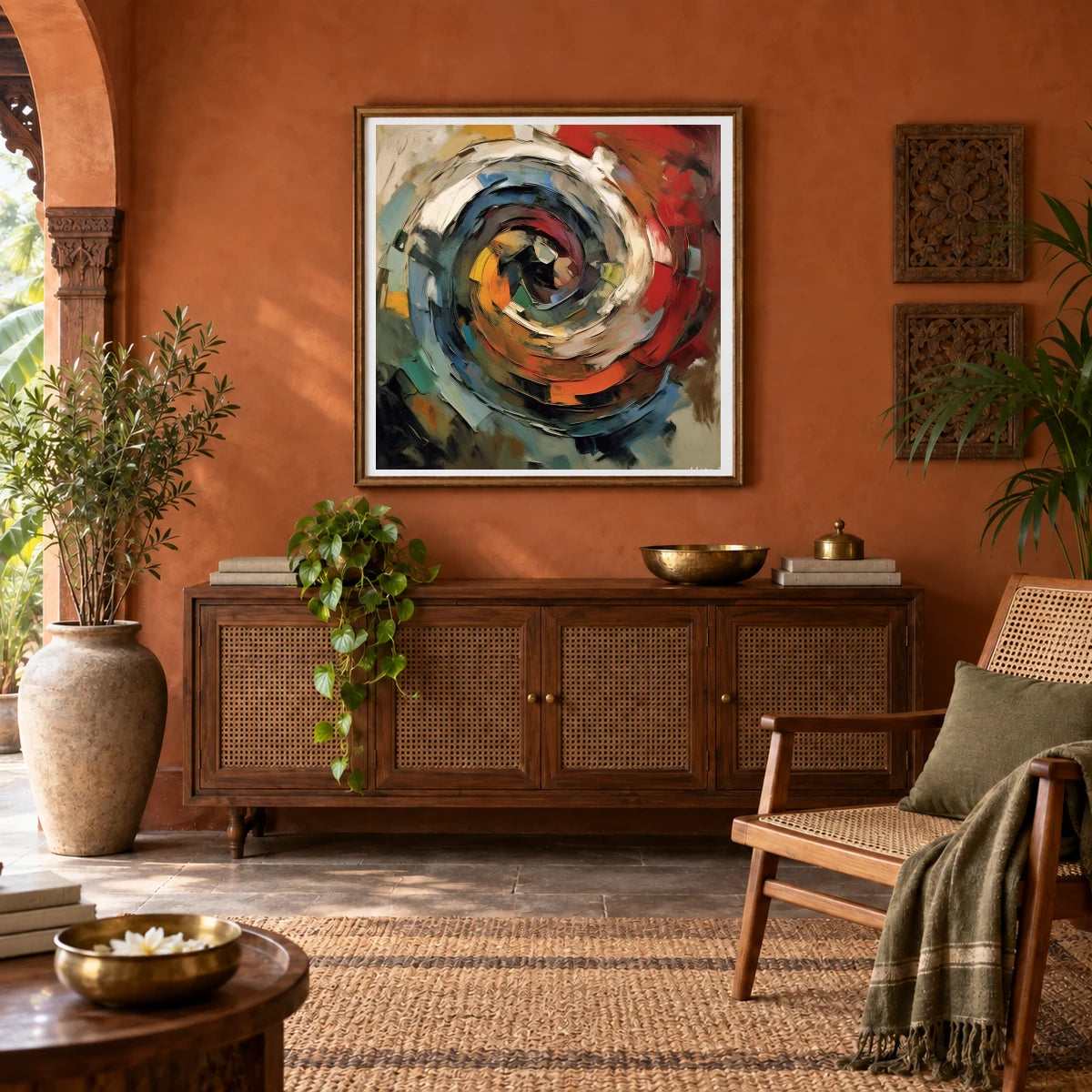 Emotive Abyss Abstract Expressionist Painting With Less abstract art print by SaamCrafts
