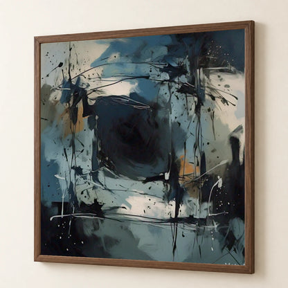 Emotive Abyss Abstract Expressionist Painting With Less II abstract art print by SaamCrafts