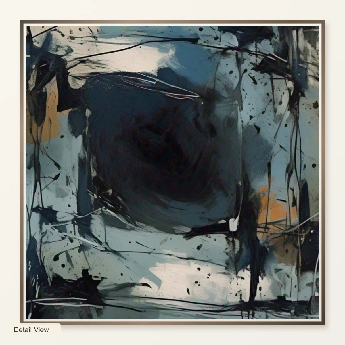 Emotive Abyss Abstract Expressionist Painting With Less II artwork detail view
