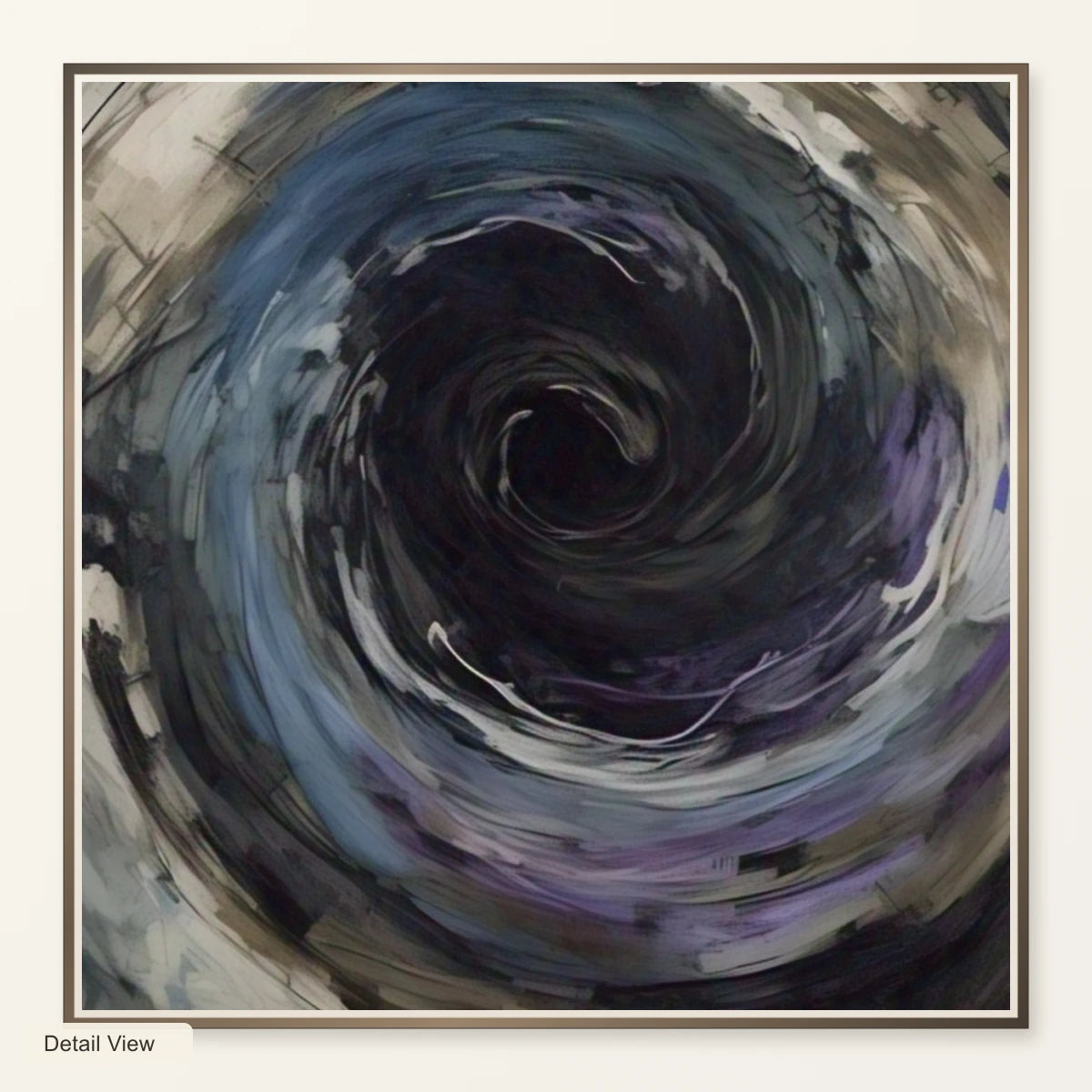 Emotive Abyss Abstract Expressionist Painting With Less III artwork detail view