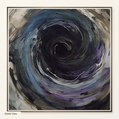 Emotive Abyss Abstract Expressionist Painting With Less III artwork detail view