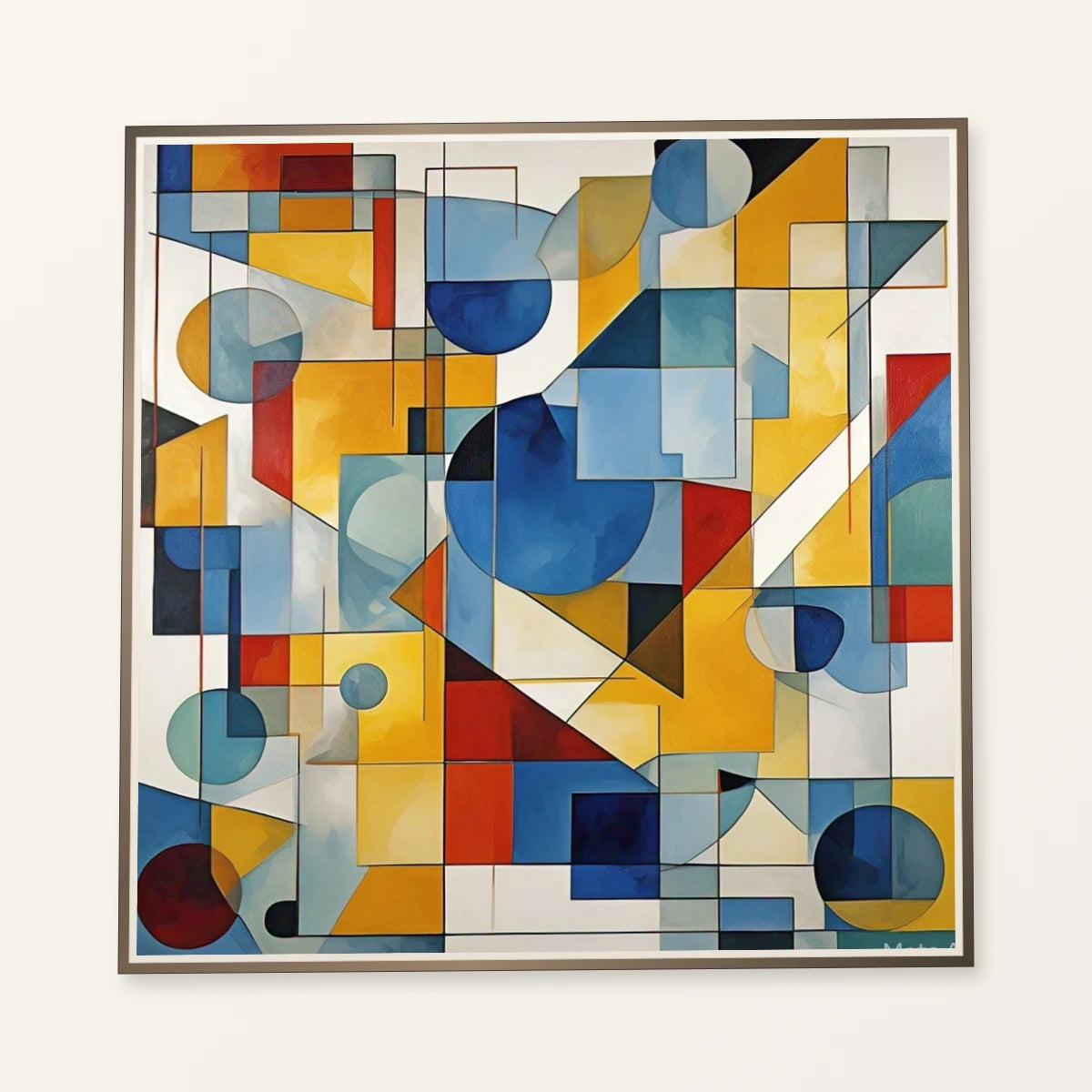 Fractured Symmetry Geometric Abstract Painting Featuring Fragmented II abstract art print by SaamCrafts