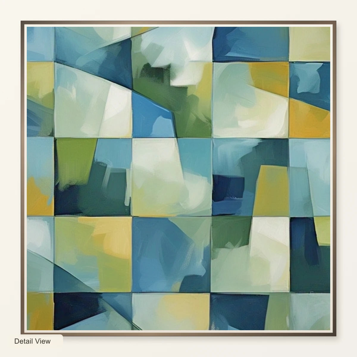 Geometric Rift Abstract Painting Geometric Shapes artwork detail view