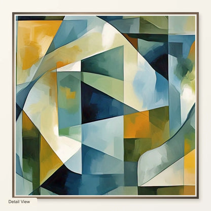 Geometric Rift Abstract Painting Geometric Shapes II artwork detail view