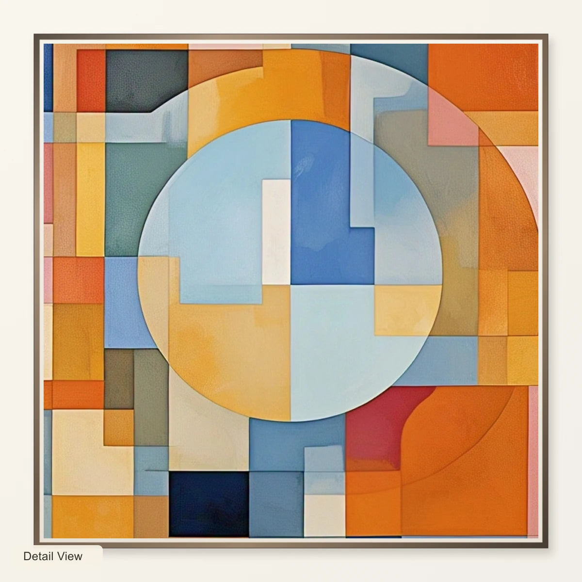 Geometric Rift Abstract Painting Geometric Shapes III artwork detail view