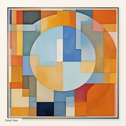 Geometric Rift Abstract Painting Geometric Shapes III artwork detail view