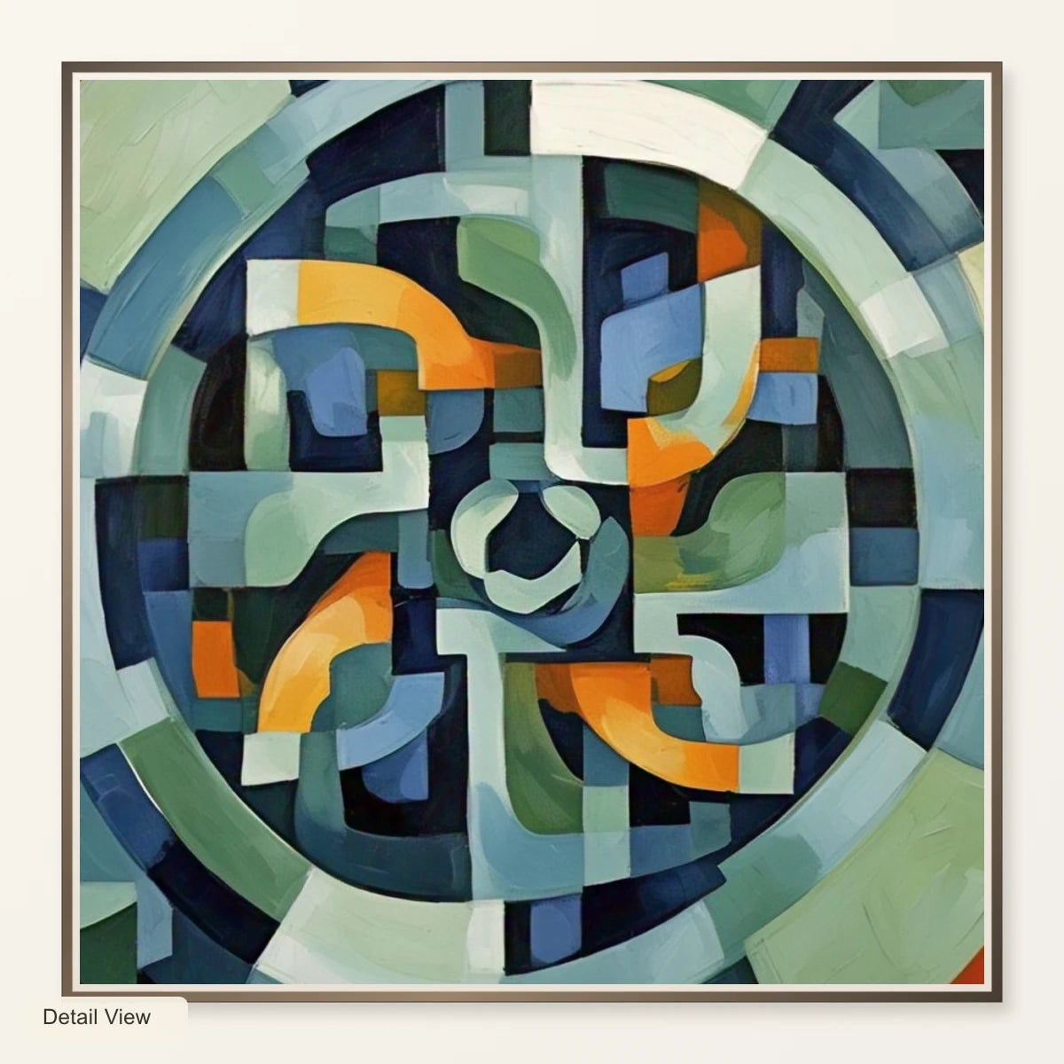 Geometric Rift Abstract Painting Geometric Shapes IV artwork detail view