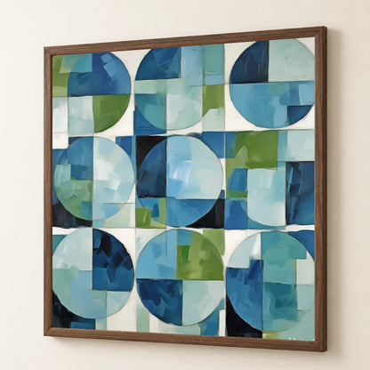 Geometric Rift Abstract Painting Geometric Shapes V abstract art print by SaamCrafts