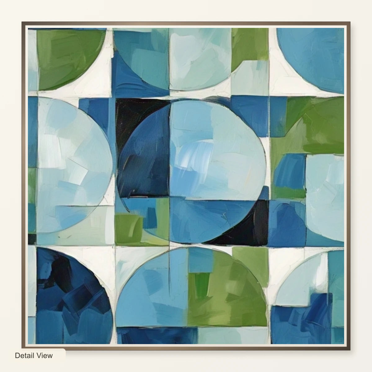 Geometric Rift Abstract Painting Geometric Shapes V artwork detail view