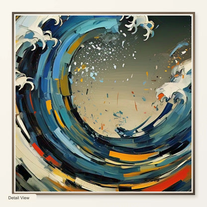 Luminescent Wave Abstract Expressionist Painting With Large IV artwork detail view