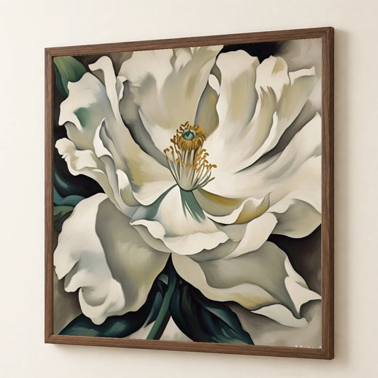 On White Ii II abstract art print by SaamCrafts