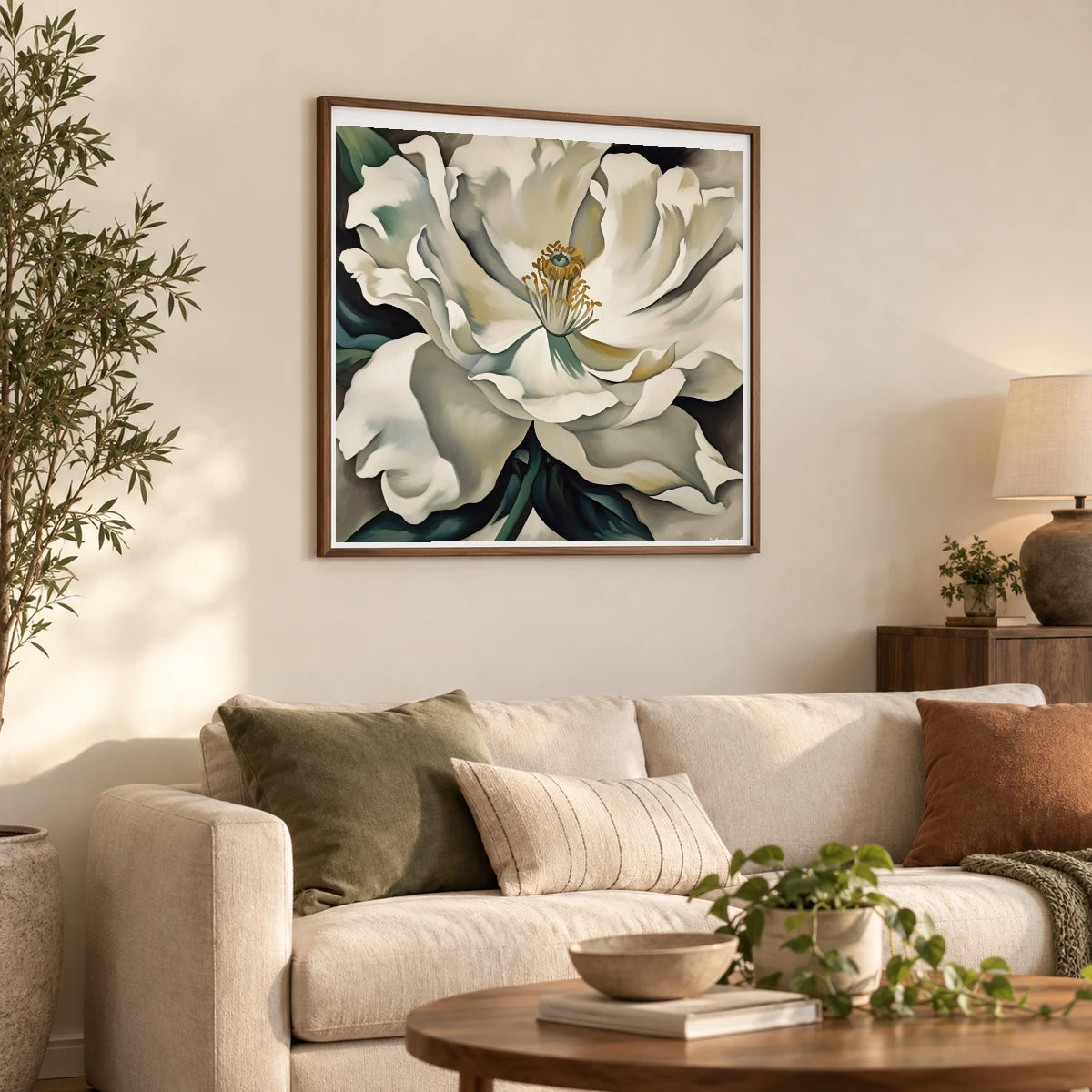 On White Ii II shown in a styled interior