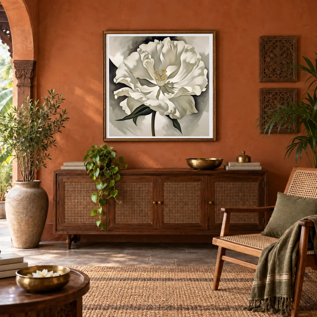 On White Ii III abstract art print by SaamCrafts