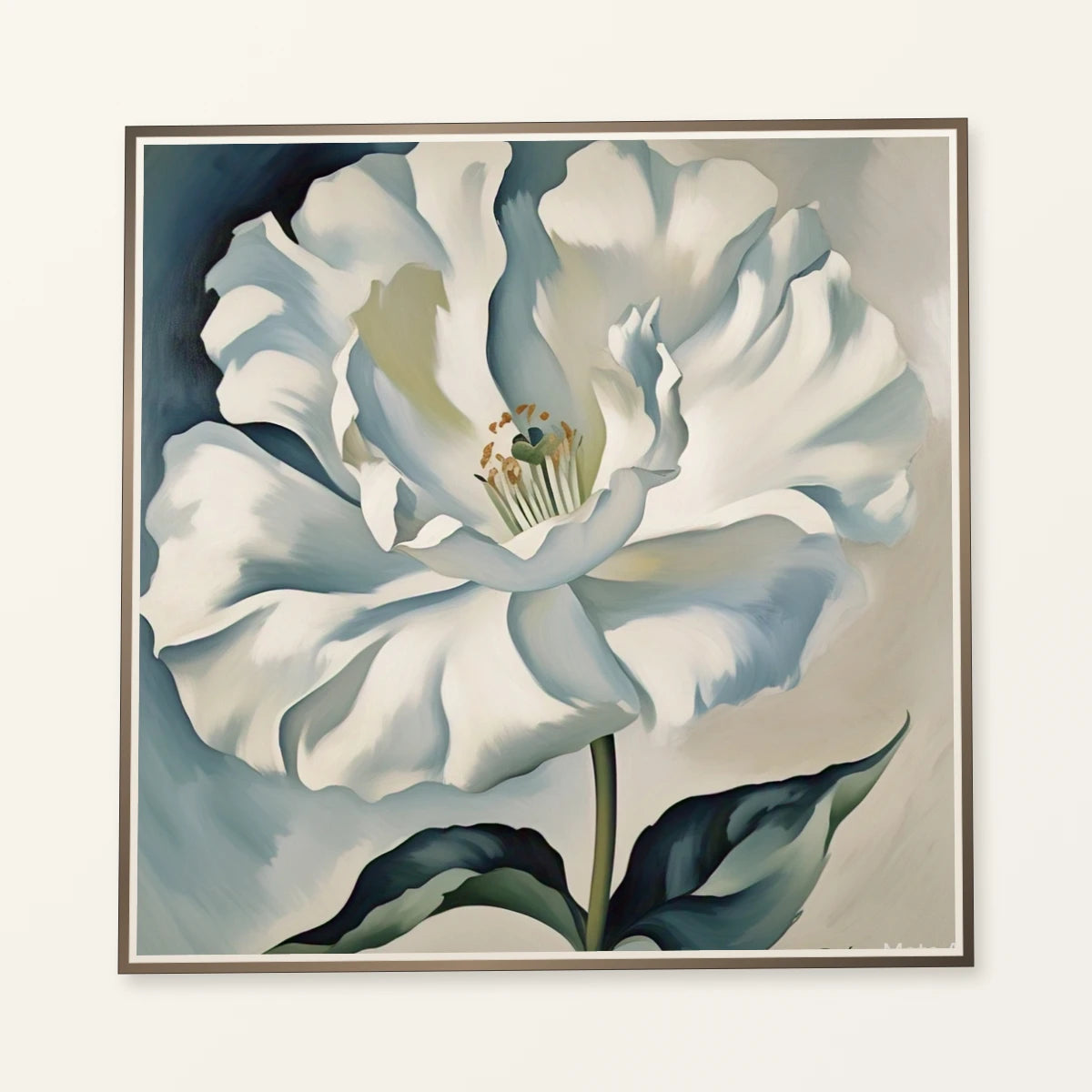 On White Ii IV abstract art print by SaamCrafts