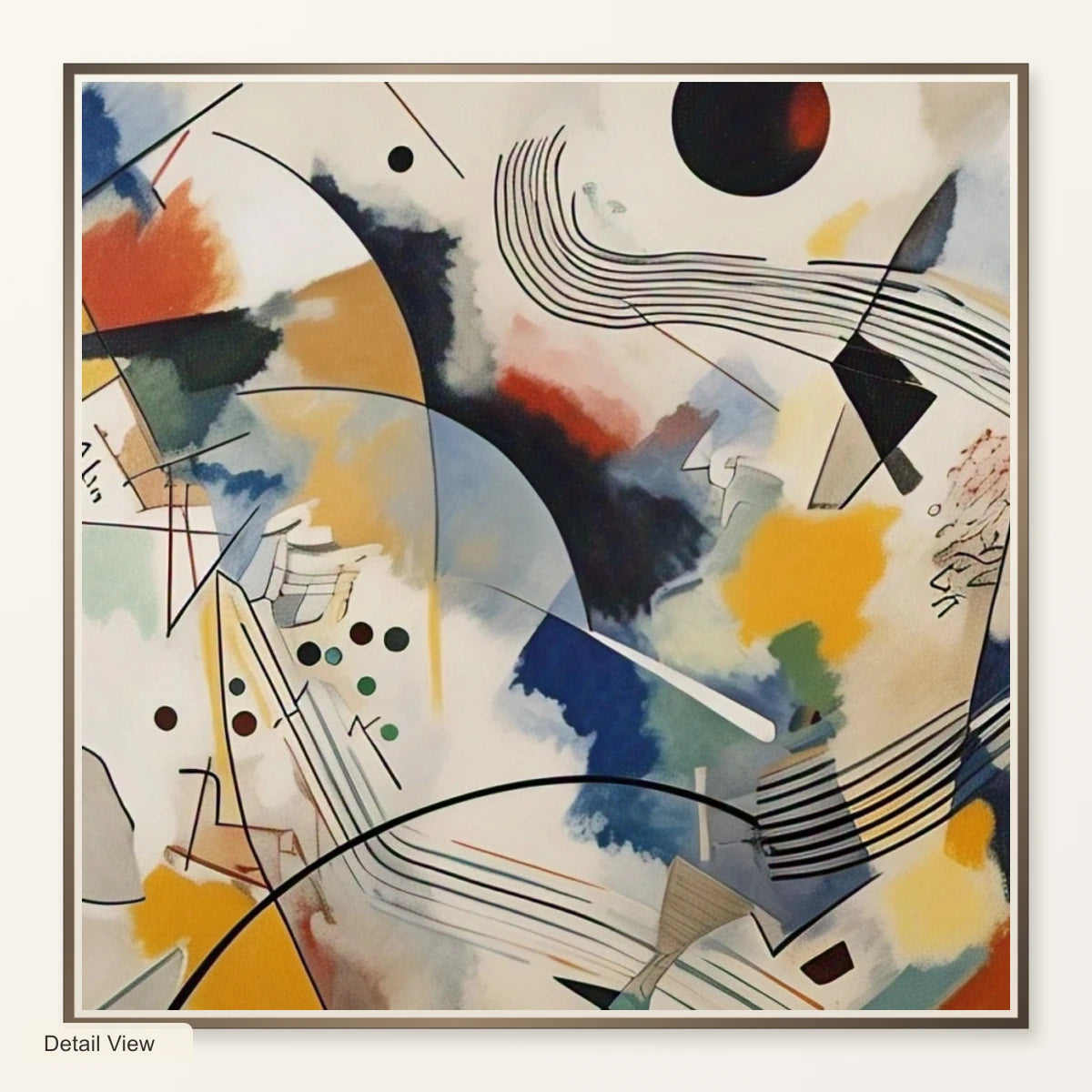 On White Ii By Wassily Kandinsky artwork detail view