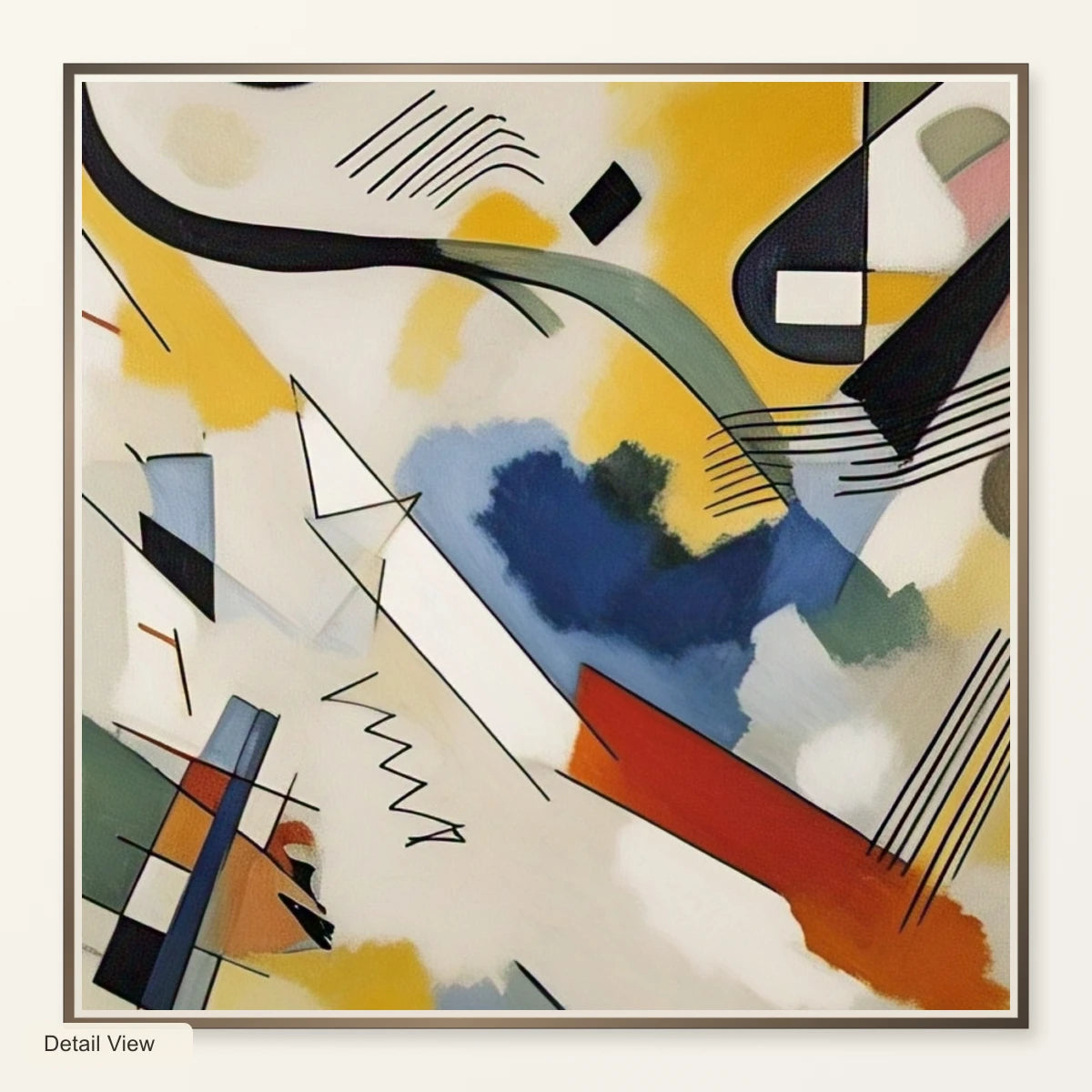 On White Ii By Wassily Kandinsky II artwork detail view