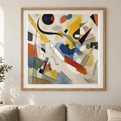 On White Ii By Wassily Kandinsky II shown in a styled interior